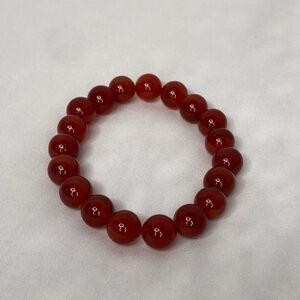 10mm Carnelian Crystal Bead Stretch Bracelet
